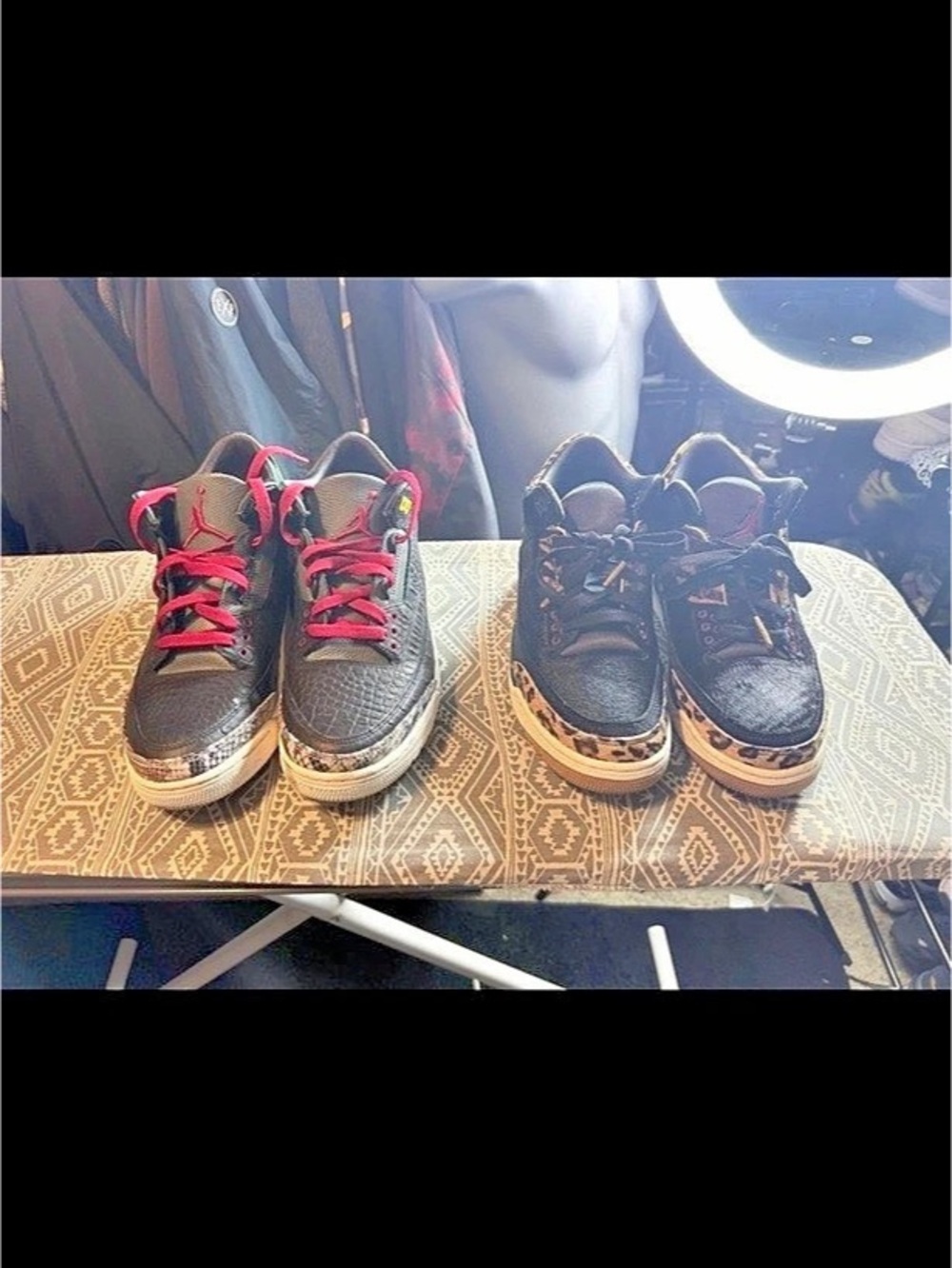 Jordan 3 Animal Instinct Size 8.5-9 Bundle Lot - 2 Pairs Used
